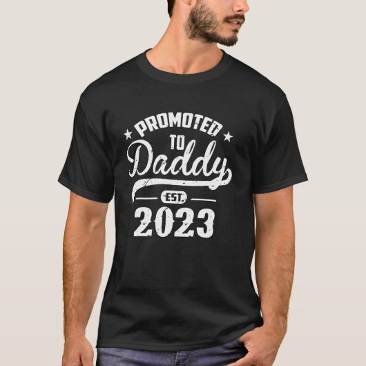 メンズはパパ2023父の日の最初のティムに昇進 Tシャツ (正面)