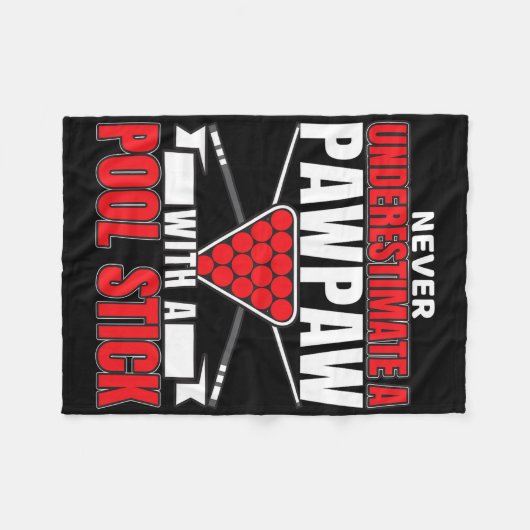 メンズはプールSticを持つ前足を過小評価しない フリースブランケット (正面(横))