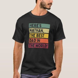 メンズは世界の最高のパパのネイサン Tシャツ