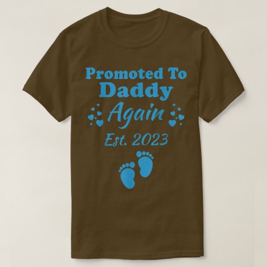 メンズは再びパパに昇進2023妊娠期間 Tシャツ (デザイン正面)