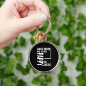 メンズは恐れがないパピーはここにいる父の贈り物 キーホルダー (手)