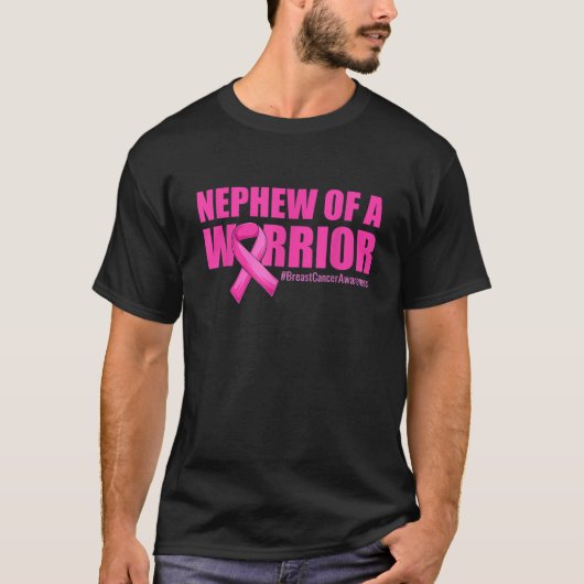 メンズは戦士の叔母の乳がん患者の甥 Tシャツ (正面)