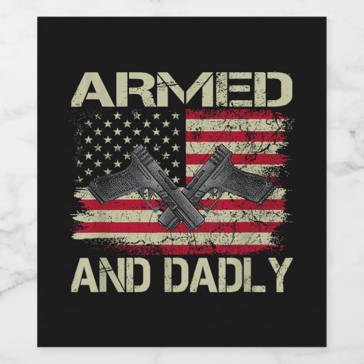 メンズは父のために武装しおもしろいて大いに致命的な父 ワインラベル (シングルラベル)