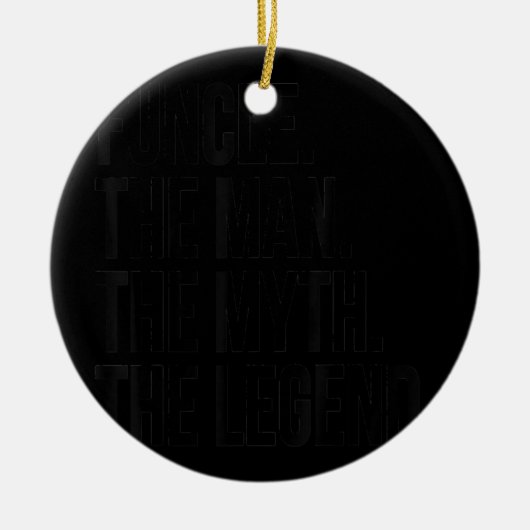 メンズは男の神話の伝説のヴィンテージを機能おもしろい セラミックオーナメント (正面)