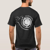 メンズは袖の黒いTシャツをショートさせます Tシャツ (裏面)