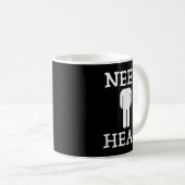 メンズは頭の大人のユーモアの汚男性へい冗談が必要 コーヒーマグカップ (正面右)