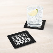 メンズは2021おじいちゃんに昇進 スクエアペーパーコースター (インサイチュ)