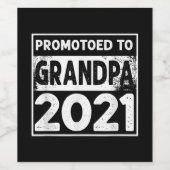 メンズは2021おじいちゃんに昇進 ワインラベル (シングルラベル)