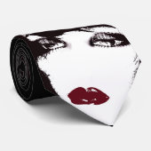 メンズは、赤い白黒の顔、ところでで結びます ネクタイ (ロール)