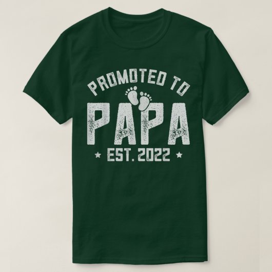 メンズはPapa Est 2022に昇進した、おもしろい妊娠アン Tシャツ (デザイン正面)