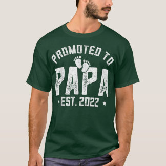 メンズはPapa Est 2022に昇進した、おもしろい妊娠アン Tシャツ