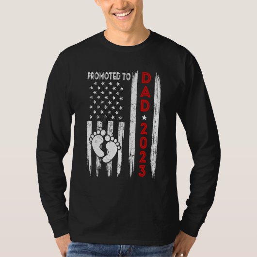 メンズはX0008パパ2023アメリカ国旗の脂肪に昇格 Tシャツ (正面)