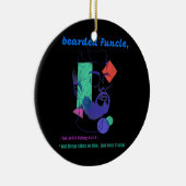 メンズひげのある機能メンズギフト セラミックオーナメント (右)