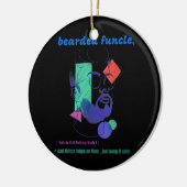 メンズひげのある機能メンズギフト セラミックオーナメント (左)