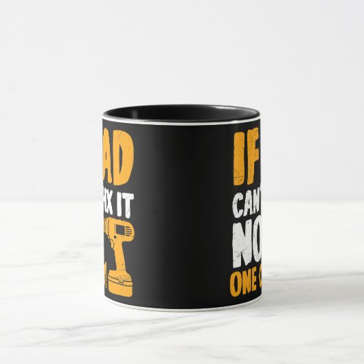 メンズもしパパは誰も父することができないそれを修正できない マグカップ (中央)