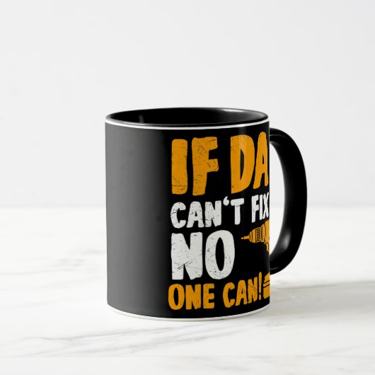 メンズもしパパは誰も父することができないそれを修正できない マグカップ (正面右)