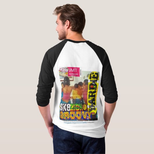 メンズもしベーシック3/4スリーブラグランTシャツ Tシャツ (裏面フル)