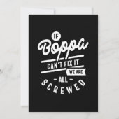 メンズもし・ボッパは父の日の贈り物を修正できない 招待状 (正面)