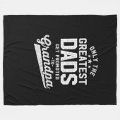 メンズもっとも偉大パパはおじいちゃんに昇進 フリースブランケット (正面(横))