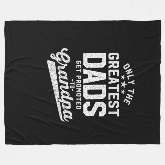 メンズもっとも偉大パパはおじいちゃんに昇進 フリースブランケット (正面(横))