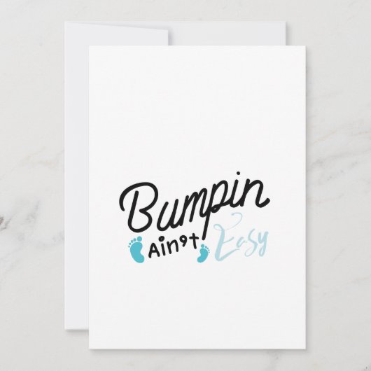 メンズを期待する妊娠の母性があるおもしろいなパパ 案内状 (正面)