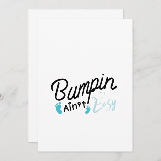 メンズを期待する妊娠の母性があるおもしろいなパパ 案内状 (正面/裏面)