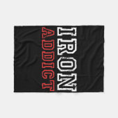 メンズアイアンディクットジムトレーニングフィットネスボディビル フリースブランケット (正面(横))