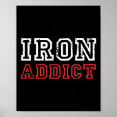 メンズアイアンディクットジムトレーニングフィットネスボディビル ポスター (正面)