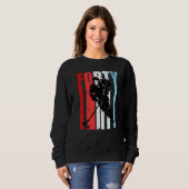 メンズアイスホッケー40期誕生日プレーやる気を起こさせるヤー スウェットシャツ (正面フル)