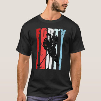 メンズアイスホッケー40期誕生日プレーやる気を起こさせるヤー Tシャツ