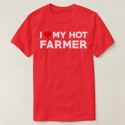 メンズアイラブマイホット夫農家婚約 Tシャツ (デザイン正面)