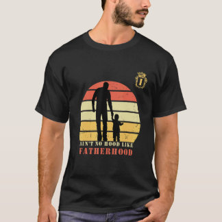 メンズアインは父親のようなフードなしモノグラムの人口 Tシャツ
