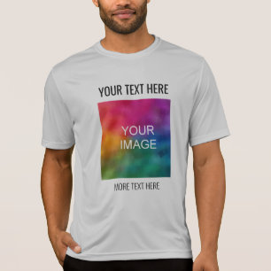 メンズアクティウェアスポーツテック競合他社シルバー Tシャツ