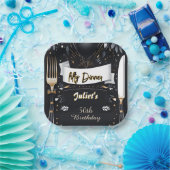 メンズアダルトディナエレガントー50歳の誕生日 ペーパープレート (パーティー)