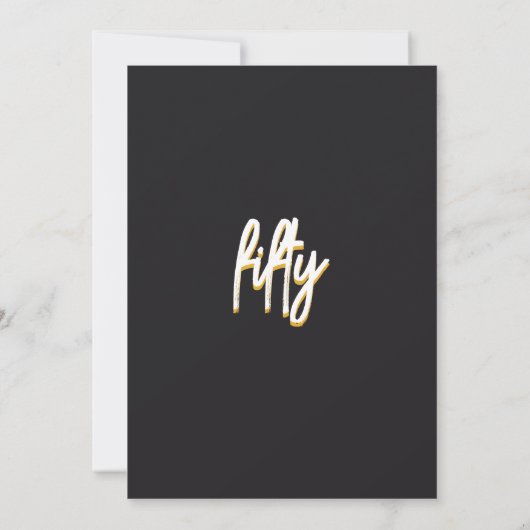 メンズアダルトディナエレガントー50歳の誕生日 招待状 (裏面)