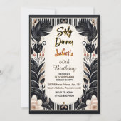 メンズアダルトディナエレガントー60歳の誕生日 招待状 (正面)