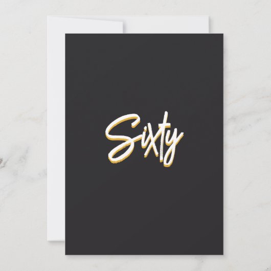 メンズアダルトディナエレガントー60歳の誕生日 招待状 (裏面)