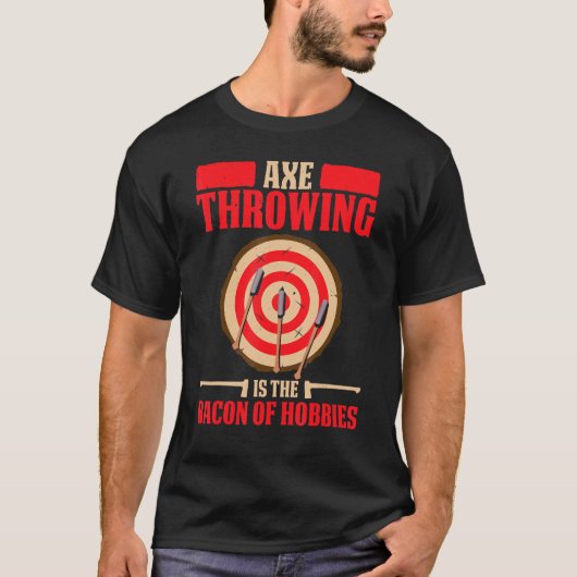 メンズアックススローは趣味のベーコンAx Thr Tシャツ (正面)