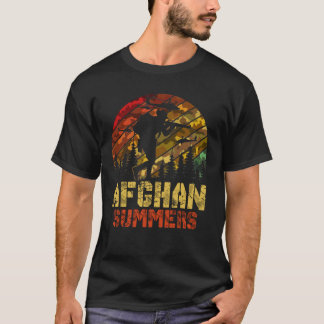 メンズアフガンサマーズ退役軍人ヴィンテージアフガニスタンヴェ Tシャツ
