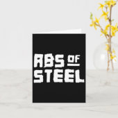 メンズアブオブスチールジムフィットネストレーニングボディビル カード (黄色い花)