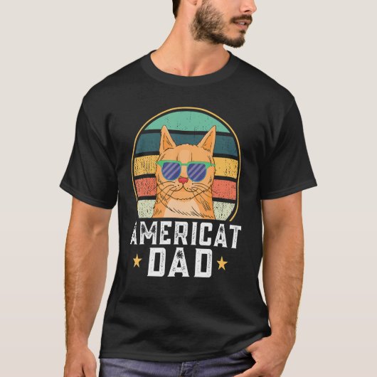 メンズアメリカットパパパパネコ Tシャツ (正面)