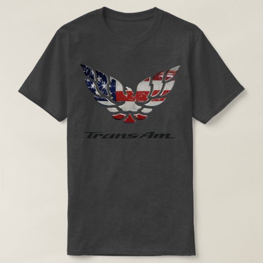 メンズアメリカンマッスルポンティアックファイアバードAm  Tシャツ (デザイン正面)