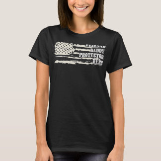 メンズアメリカン国旗の夫パパ父の日パパ Tシャツ