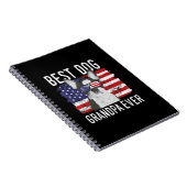 メンズアメリカン国旗最高のドッググランパエバーボストン ノートブック (右側)