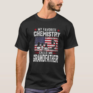 メンズアメリカ国旗お気に入りの私の化学は私を呼ぶ Tシャツ