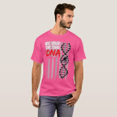 メンズアメリカ国旗の重量挙げDna - Patrio Tシャツ (正面フル)