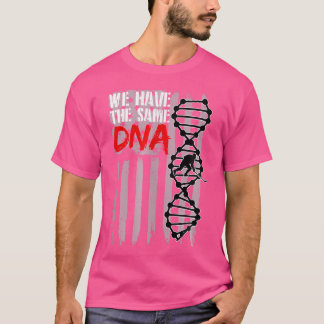 メンズアメリカ国旗の重量挙げDna - Patrio Tシャツ