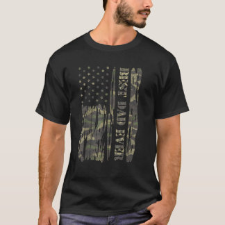 メンズアメリカ国旗最高のパパリーバーファーザーズデイパパ Tシャツ