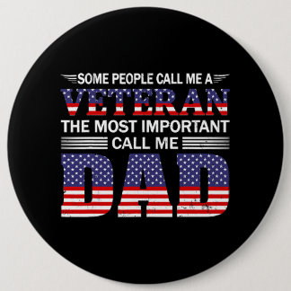 メンズアメリカ国旗退役軍人Dと呼ばれる人もいる 缶バッジ