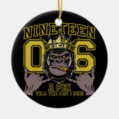 メンズアルファアフリカ1906男子学生の社交クラブ猿手徴候 セラミックオーナメント (正面)